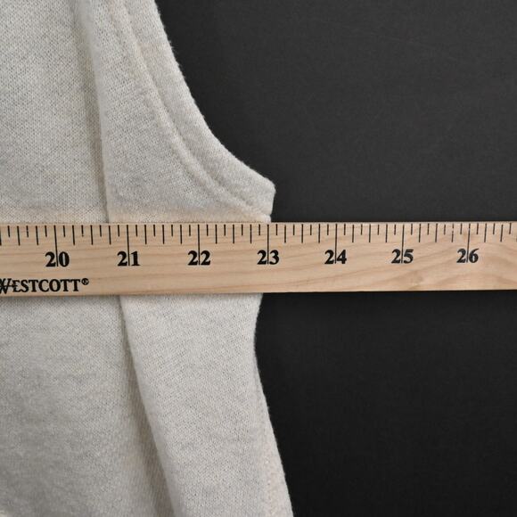 FREE PEOPLE Hoodie Womens Sz XS Vintage Beach Day Cream Coastal Boho Sleeveless - Picture 10 of 11